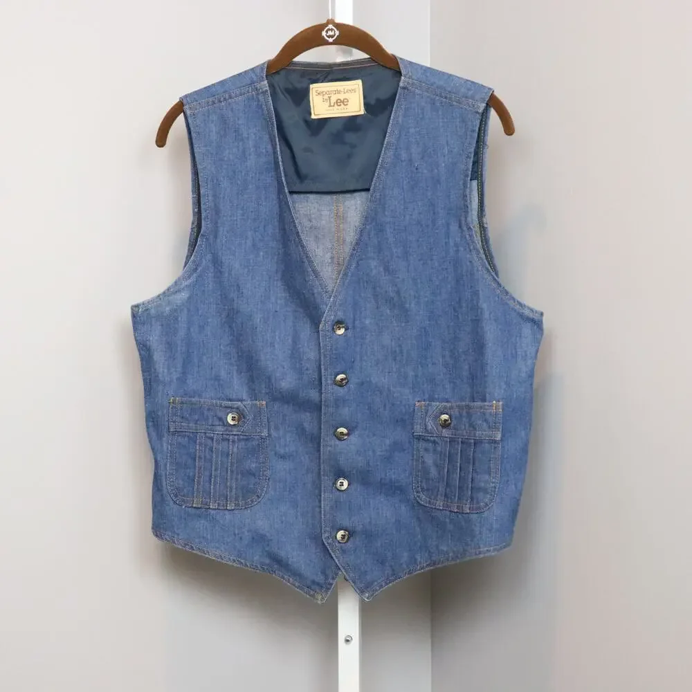 Vintage Lee Denim Vest Separate-Lees Size 42R